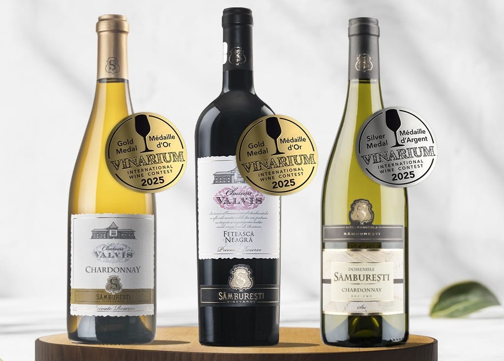 Două medalii de aur pentru Cheateau Valvis și una de argint pentru Domeniile Sâmburești, în cadrul VINARIUM International Wine Contest